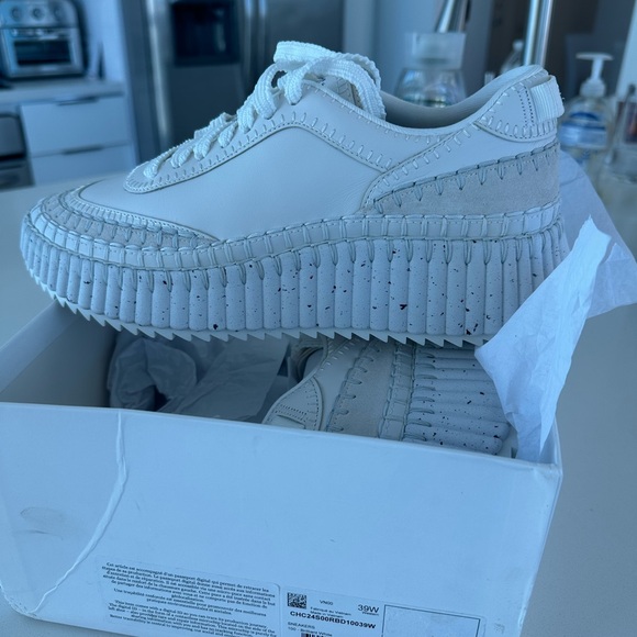 Chloe White Platform Sneakers - Picture 2 of 6